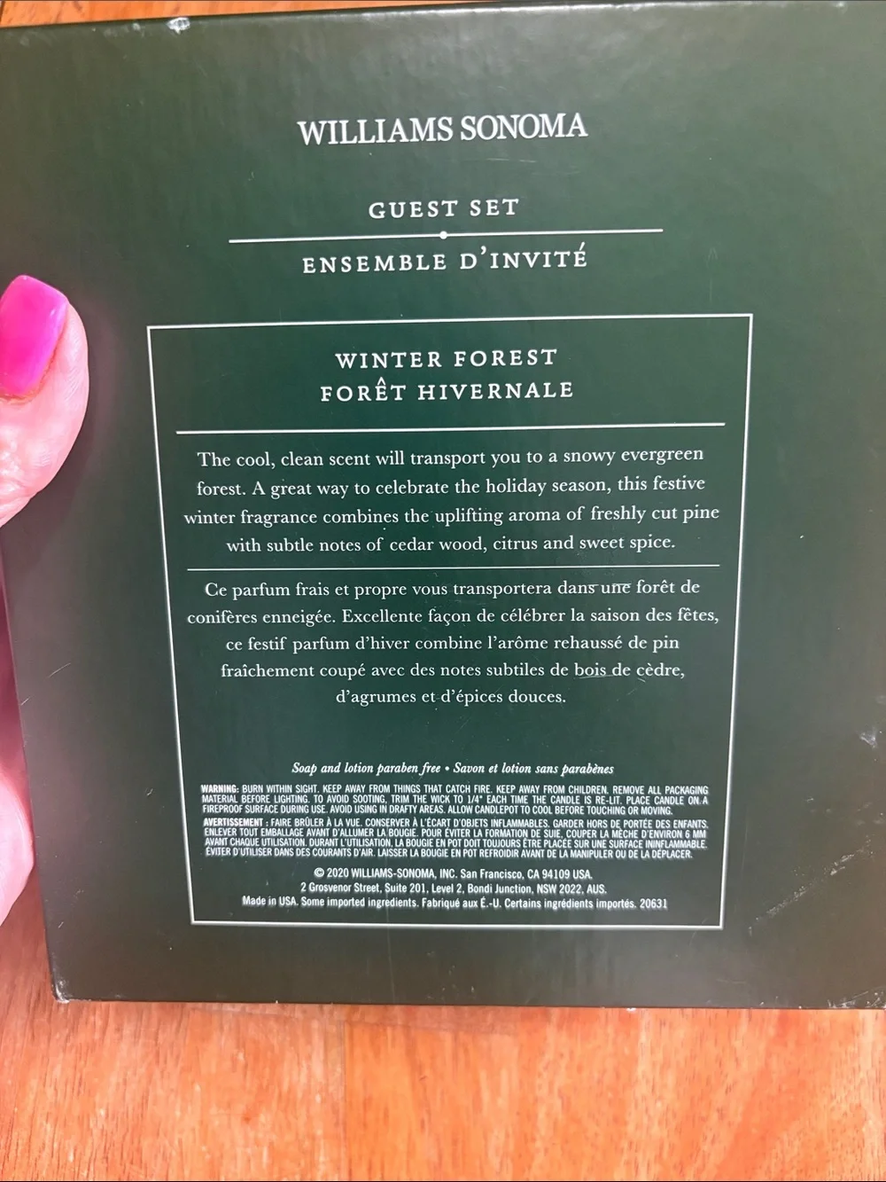 NEW IN BOX WILLIAMS SONOMA GUEST SET